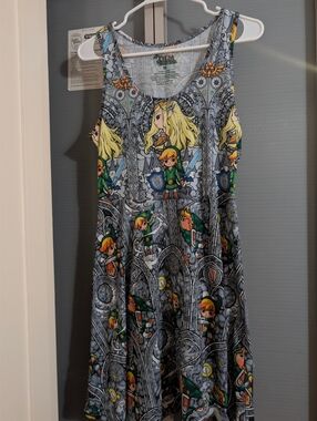 Womens Dress - Gray and Green